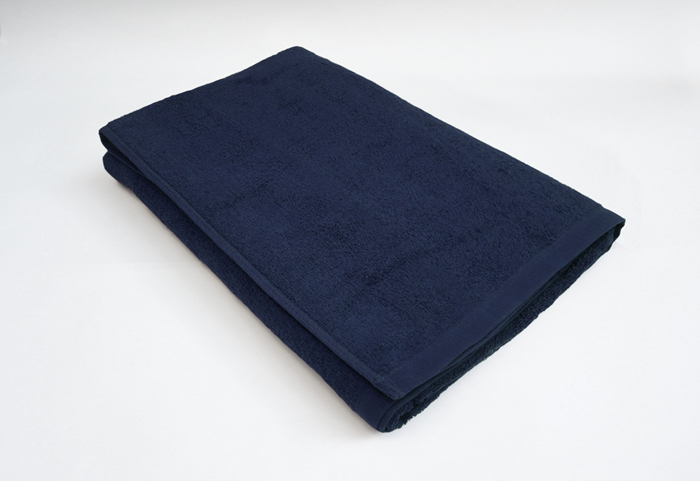 業務用タオル 小さめ やや薄手 バスタオル 施術用タオル ネイビー 50枚 まとめ買い 紺色タオル