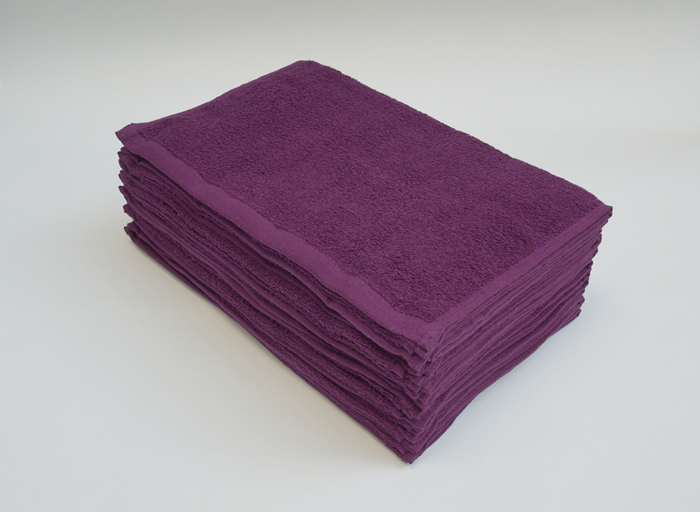 業務用タオル エステタオル 美容室フェイスタオル 施術用タオル サロンタオル 紫色 パープル 12枚 コットン 綿
