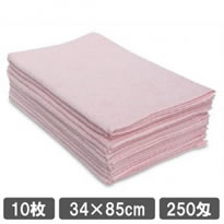 フェイスタオル ピンク色10枚セット 業務用タオル