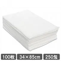 美容室フェイスタオル 250匁 ホワイト (白) 100枚セット 業務用タオル まとめ買い