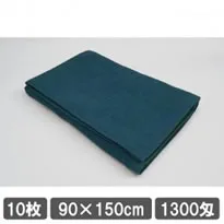 業務用 サロン 業務用バスタオル 90×150cm グリーン (緑色)  10枚セット 施術タオル